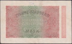 Almanya 20000 Mark 1923 Çok Temiz +