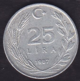 1987 Yılı 25 Lira