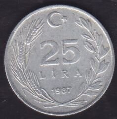 1987 Yılı 25 Lira
