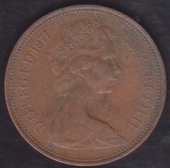 İNGİLTERE 2 PENCE 1971 eski para