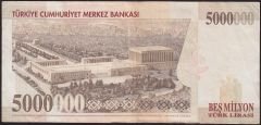 7.Emisyon 5 000 000 Lira D85 374224 Çok Temiz+