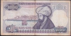 7.EMİSYON 1.TERTİP 1000 LİRA E49 322449 TEMİZ