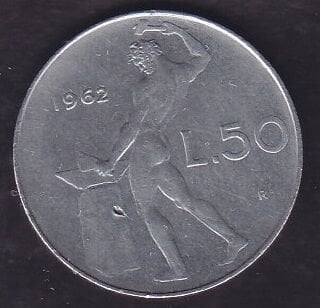 İtalya 50 Liret 1962