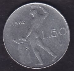 İtalya 50 Liret 1962