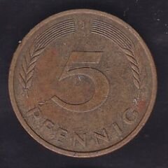 Almanya 5 Pfennig 1976 J