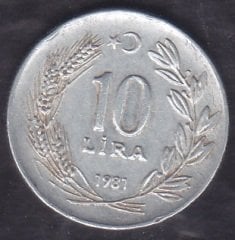 1981 Yılı 10 Lira