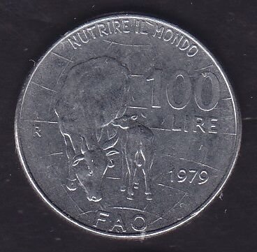 İtalya 100 Liret 1979 FAO Hatıra Para
