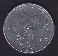 İtalya 100 Liret 1979 FAO Hatıra Para