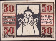 Almanya 50 Pfennig Notgeld 1920 Çilaltı Çil
