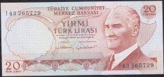 6.Emisyon 4.Tertip 20 Lira I43 265729 Çilaltı