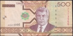 Türkmenistan 500 Manat 2005 Çok Çok Temiz+ Pick 19