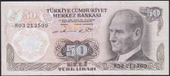6.Emisyon 1.Tertip 50 Lira H03 213500 Çok Temiz+