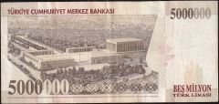 7.Emisyon 5 000 000 Lira I22 975266 Çok Temiz+