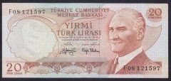 6.EMİSYON 3.TERTİP 20 LİRA F08 121597 ÇİLALTI