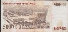 7.Emisyon 5 000 000 Lira D82 774872 Çok Temiz