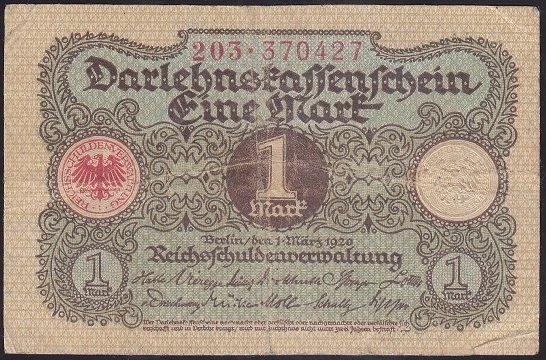 ALMANYA 1 MARK 1920 ÇOK TEMİZ