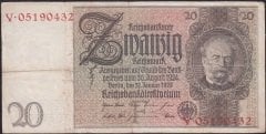 Almanya 20 Mark 1929 Çok Temiz
