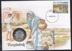 Bangladeş Parası Pullu Zarf İle Birlikte Set