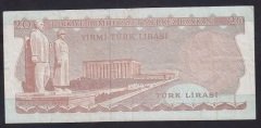 6.EMİSYON 3.TERTİP 20 LİRA E87 912552 ÇOK TEMİZ +