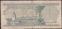 6.Emisyon 1.Tertip 10 Lira C15 414681 Temiz
