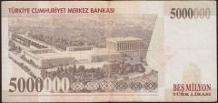 7.Emisyon 5 000 000 Lira D80 190721 Çok Temiz