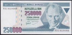 7.EMİSYON 3.TERTİP 250000 LİRA H52 819088 ÇİLALTI