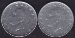 1977 Yılı 1 Lira (Ters Düz Takım)