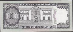 Bolivya 1000 Pesos 1982 Çok Çok Temiz+