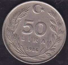 1986 Yılı 50 Lira
