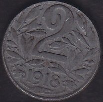 AVUSTURYA 2 HELLER 1918