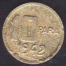1942 YILI 10 PARA TEMİZLENMİŞ