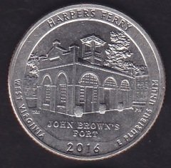Amerika Çeyrek Dolar 2016 Hatıra Harpers Ferry West Virginia