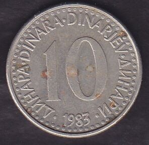 Yugoslavya 10 Dinar 1983