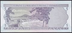 6.Emisyon 1.Tertip 5 Lira D87 409402 Çilaltı Çil