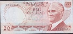 6.Emisyon 4.Tertip 20 Lira I38 395190 Çil