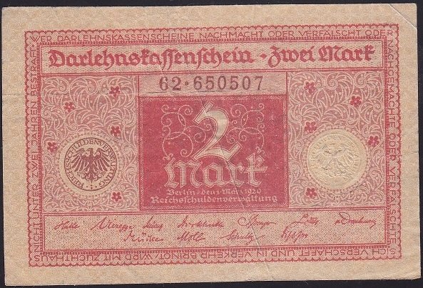 ALMANYA 2 MARK 1920 ÇOK TEMİZ