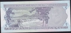 6.Emisyon 2.Tertip 5 Lira J19 018554 Çilaltı+