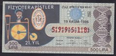 1986 19 KASIM ÇEYREK BİLET N SERİSİ