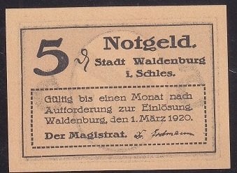 ALMANYA 5 PFENNİNG NOTGELD 1920 ÇİL