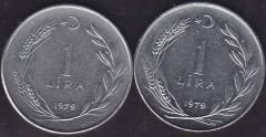1979 Yılı 1 Lira (Ters Düz Takım)