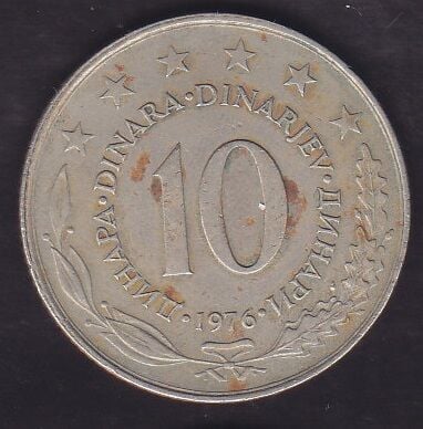 Yugoslavya 10 Dinar 1976