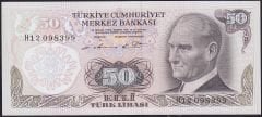 6.Emisyon 1.Tertip 50 Lira H12 098399 Çil