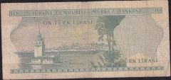 6.Emisyon 1.Tertip 10 Lira B67 148493 Temiz