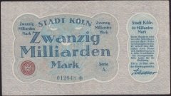 ALMANYA 20 MİLYAR MARK 1923  ÇÇT +