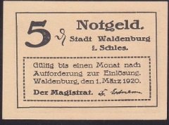 ALMANYA 5 PFENNİNG NOTGELD 1920 ÇİL