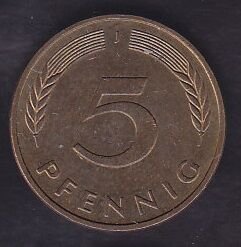 Almanya 5 Pfennig 1990 J