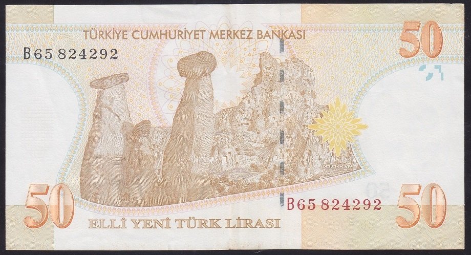 8.EMİSYON 50 YTL B65 824292 ÇÇT ÇİLALTI