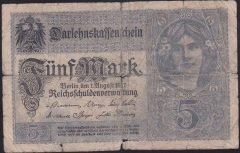 ALMANYA 5 MARK 1917 HALİYLE
