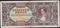 Macaristan 100000 Pengo 1945 Çok Temiz