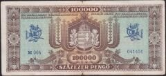 Macaristan 100000 Pengo 1945 Çok Temiz